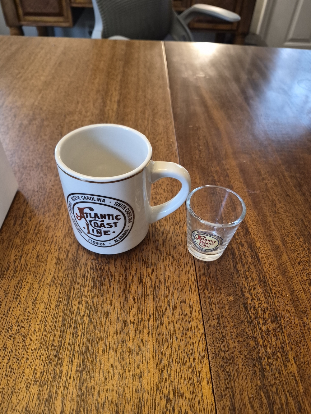 Atlantic Coast Line  Ceramic Coffee Mug‎ And Shot Glass